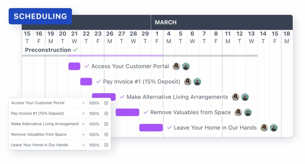 Job tread app that allopws you to see exactly who is on site and when